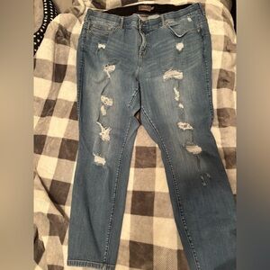 Torrid bombshell skinny distressed jeans 24